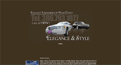 Desktop Screenshot of elegantlimousinesofpalmcoast.com